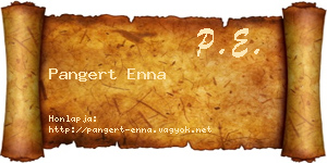 Pangert Enna névjegykártya